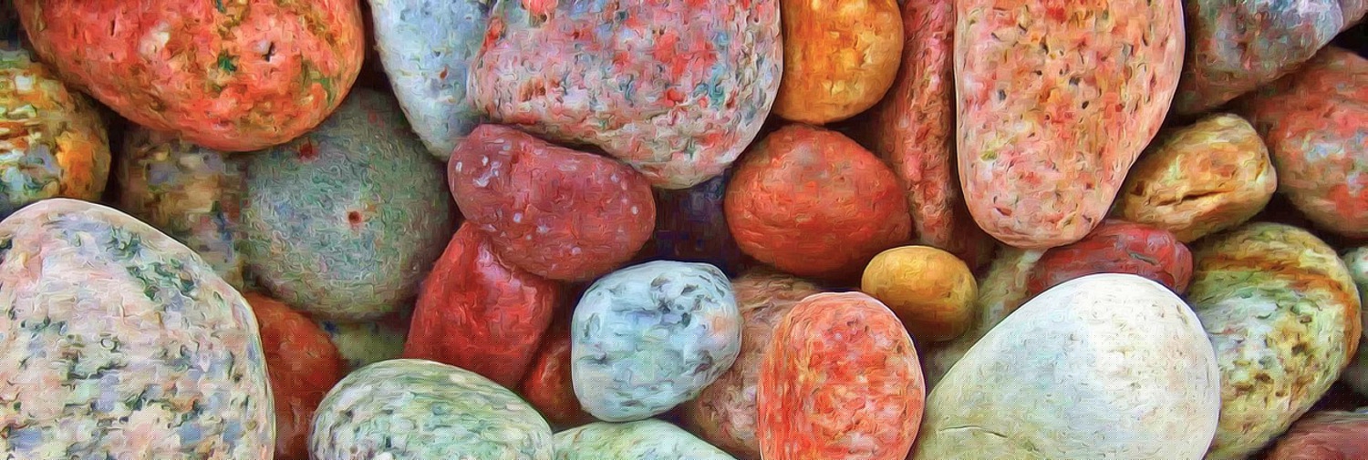 colorful beach stones